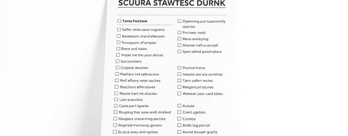 Scuba diving safety checklist
