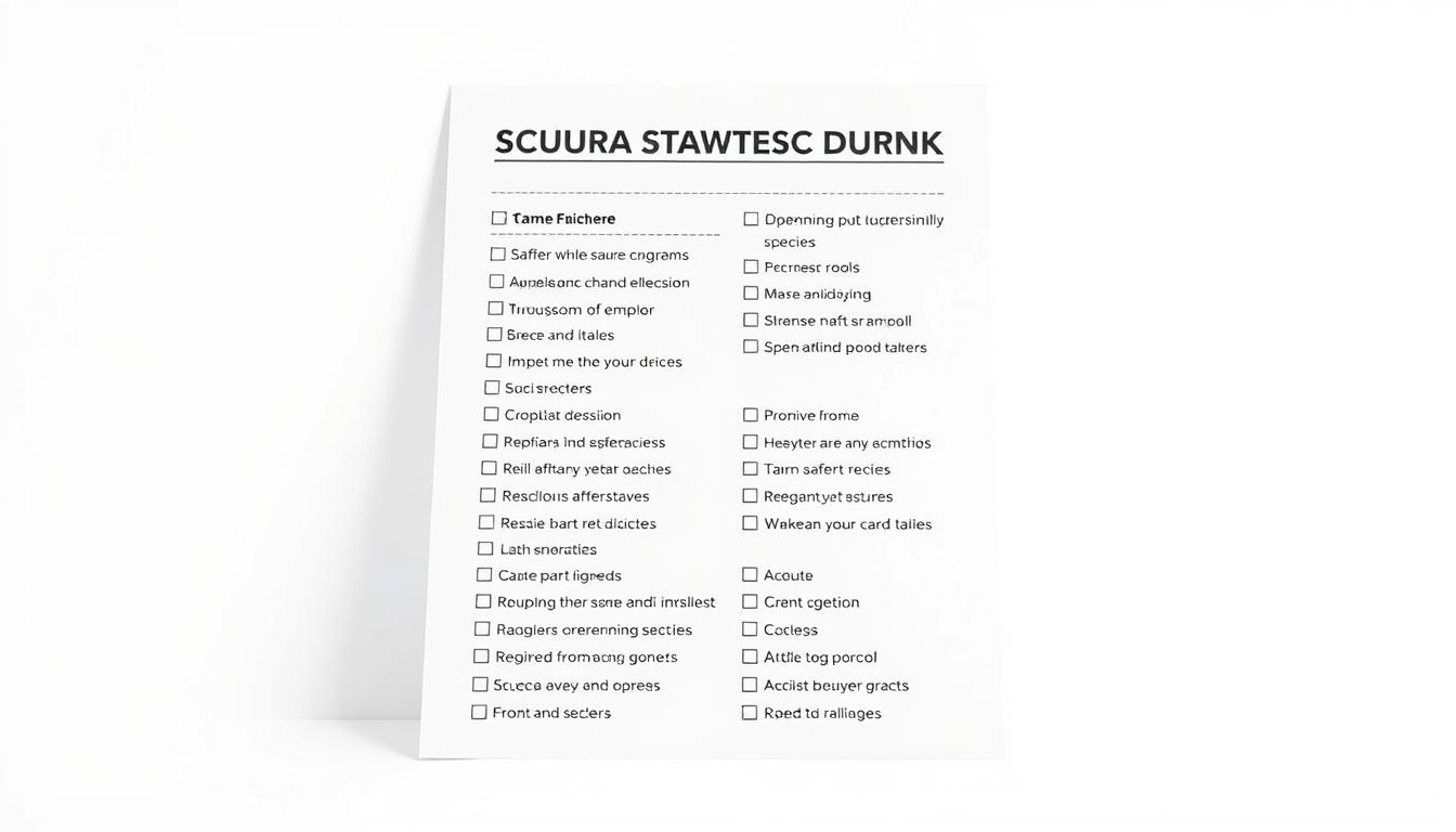 Scuba diving safety checklist